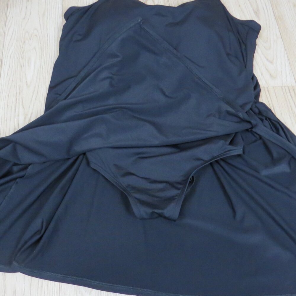 Lands' End Chlorine Resistant Sweetheart Swim Dress SIZE 18W Black - Picture 6 of 9
